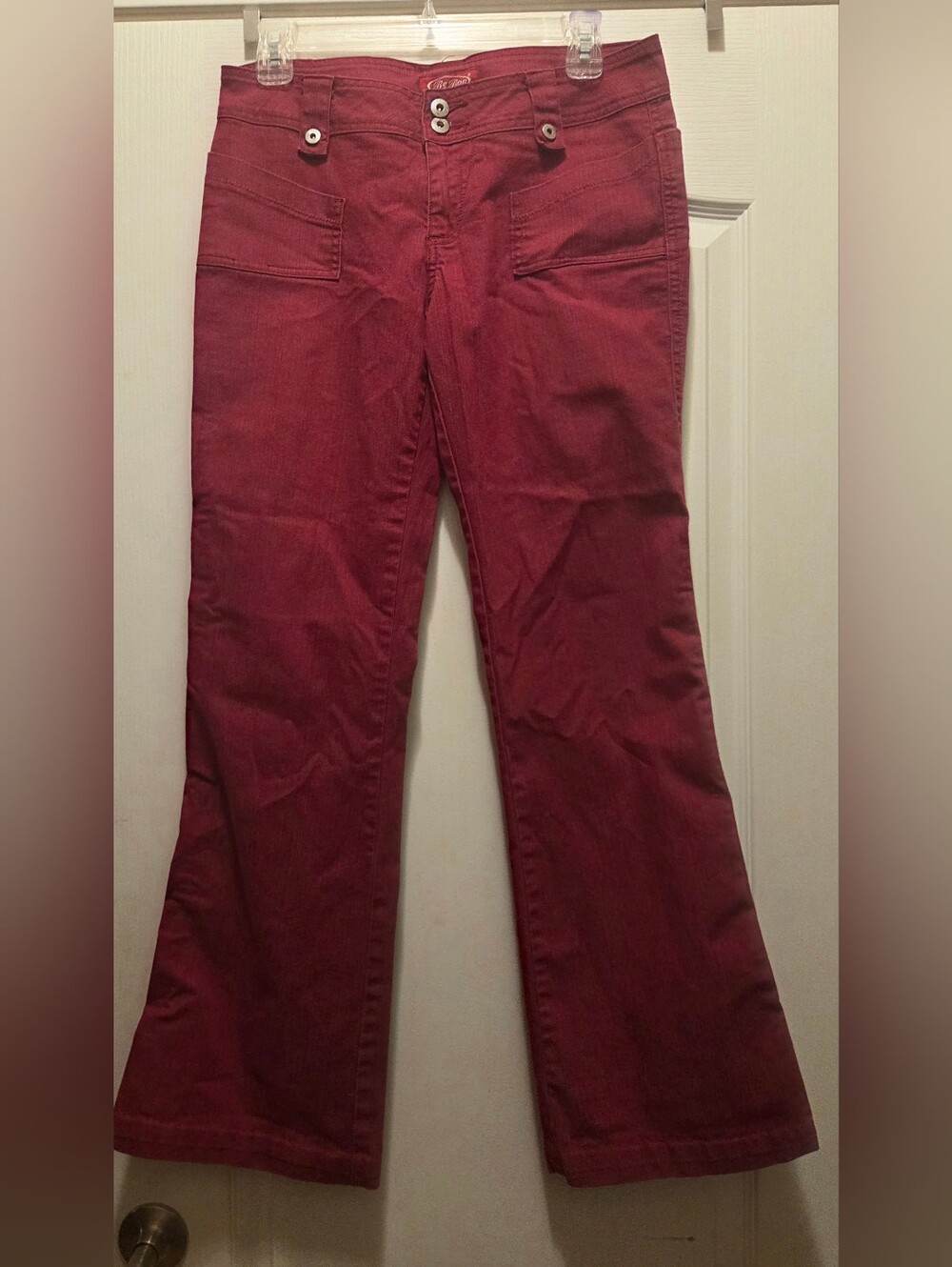 Vintage Cherry Red Denim Be Bop Flare
